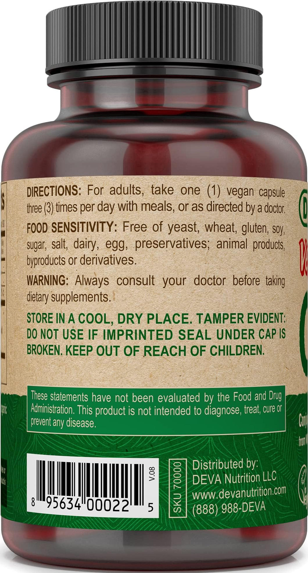 DEVA Vegan CLA Conjugated Linoleic Acid - 90 Capsules - image 3