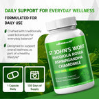Nessarit Complete 14-in-1 St. John's Wort with Rhodiola & D3 - 150 Capsules - image 6