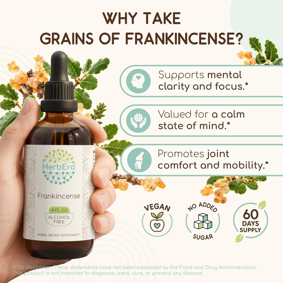 HerbEra Frankincense Alcohol-Free Herbal Extract Tincture