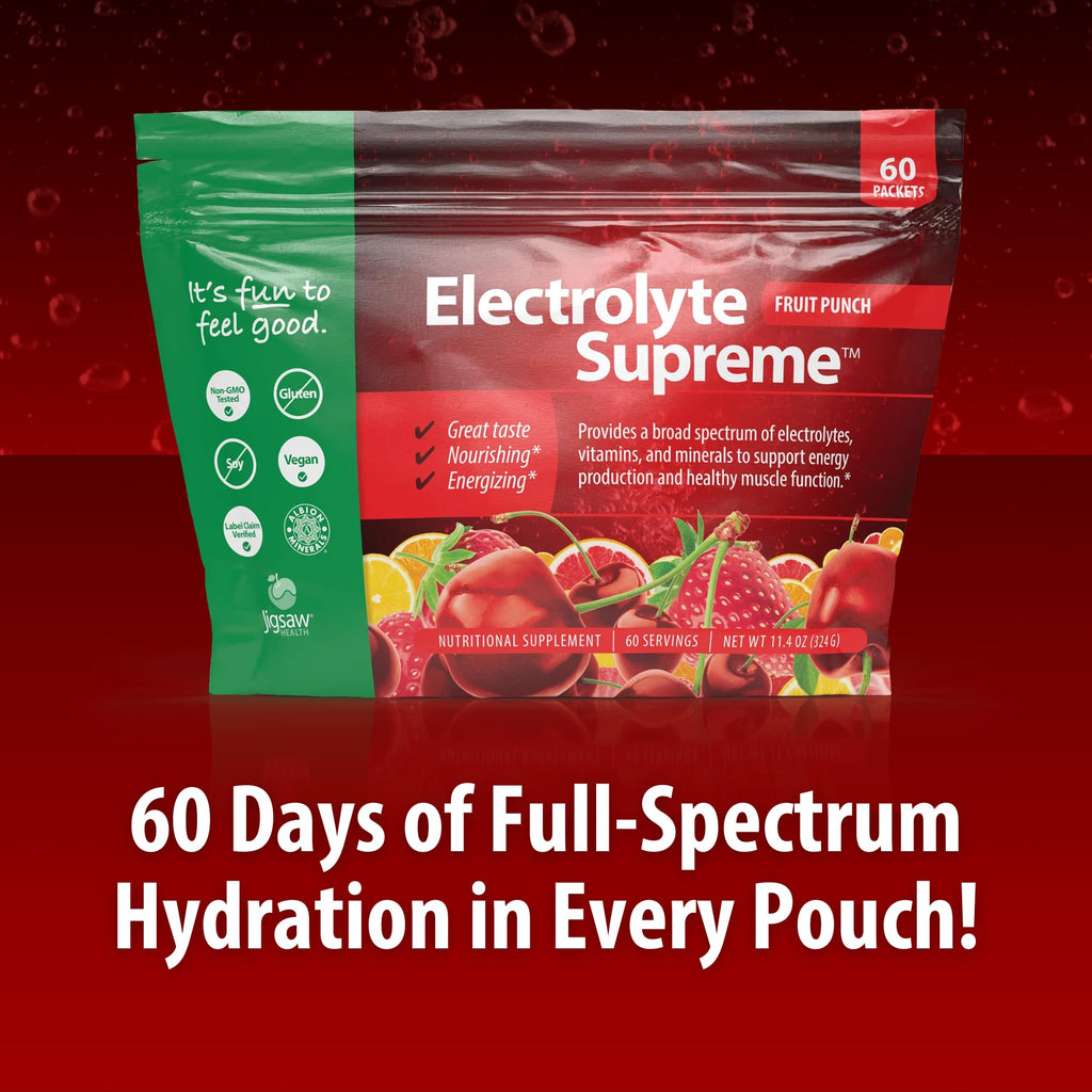 Jigsaw Health Electrolyte Supreme Powder Fruit Punch - 60 Servings - image 3