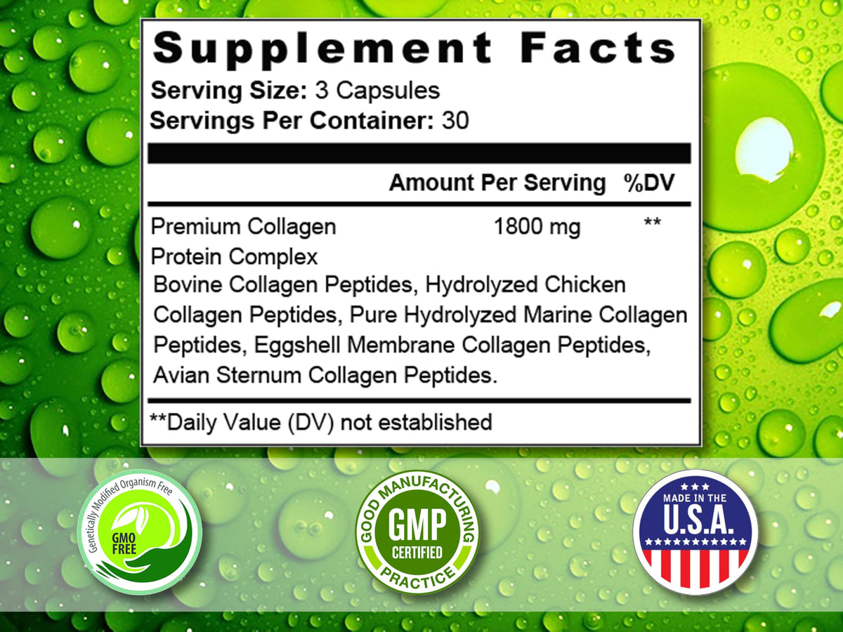 Crystal Peaks Nutrition Collagen Peptide Pill Types I-X - 90 Capsules - image 5