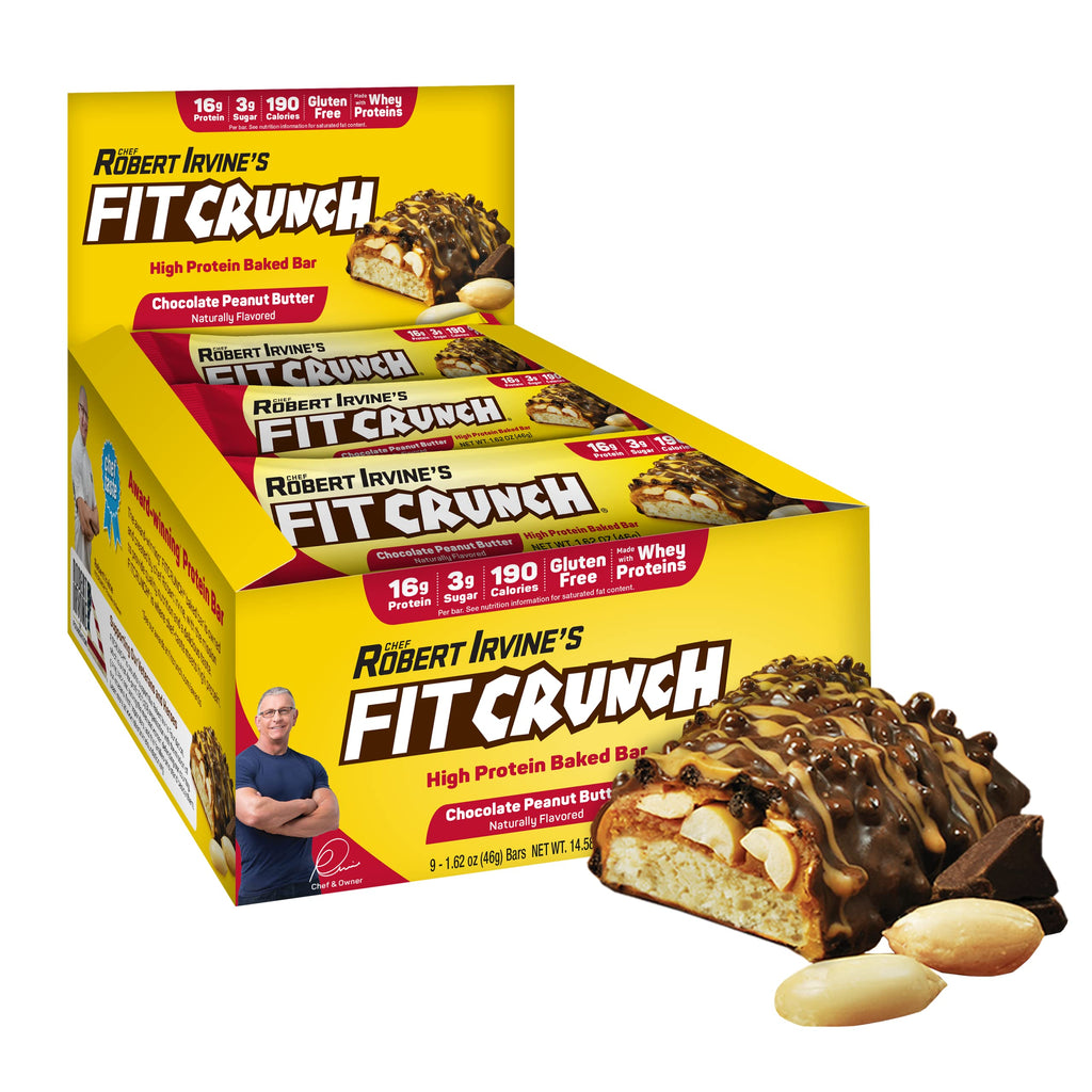Fit Crunch Snack Size Protein Bar Chocolate Peanut Butter - 9 Bars