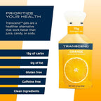 Transcend Foods Orange Gel (1.1 oz) Fast-Acting Carb Gel
