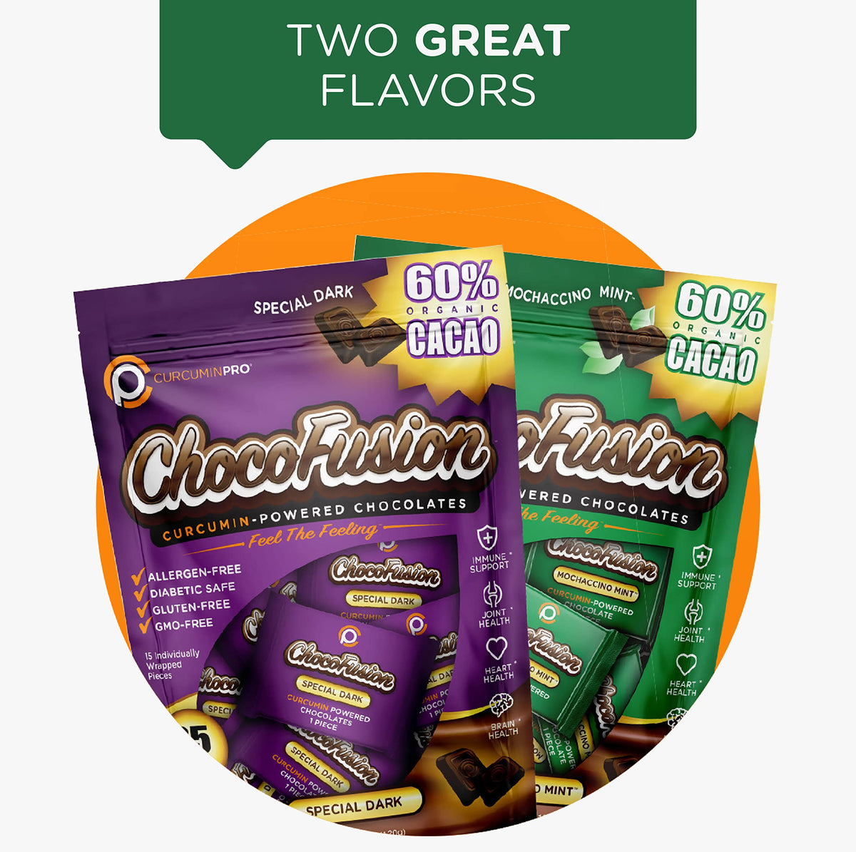 CurcuminPro ChocoFusion Moccachino Mint Curcumin Chocolate - 30 Count - image 4