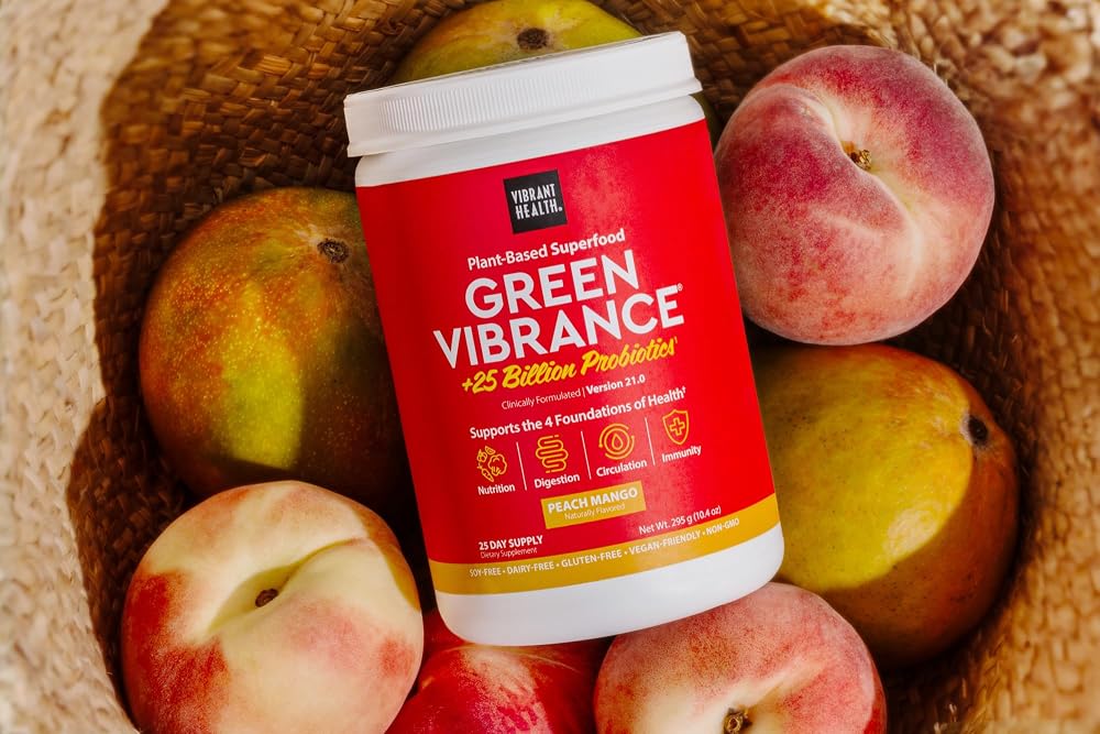Vibrant Health Green Vibrance Peach Mango Greens Powder - 25 Servings - image 3