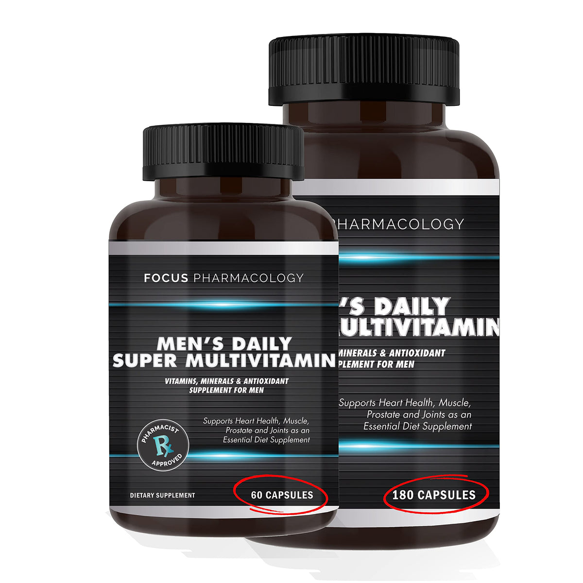 Focus Pharmacology Men's Daily Super Multi-Vitamin - 60 Capsules - image 6