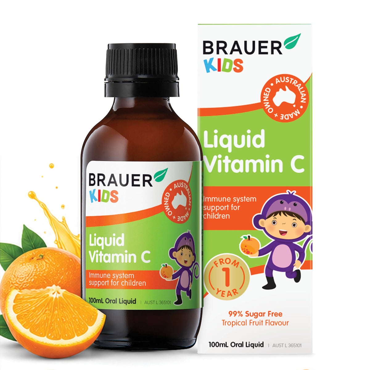 Brauer Baby Kids 1year+ Liquid Vitamin C - 100 mL