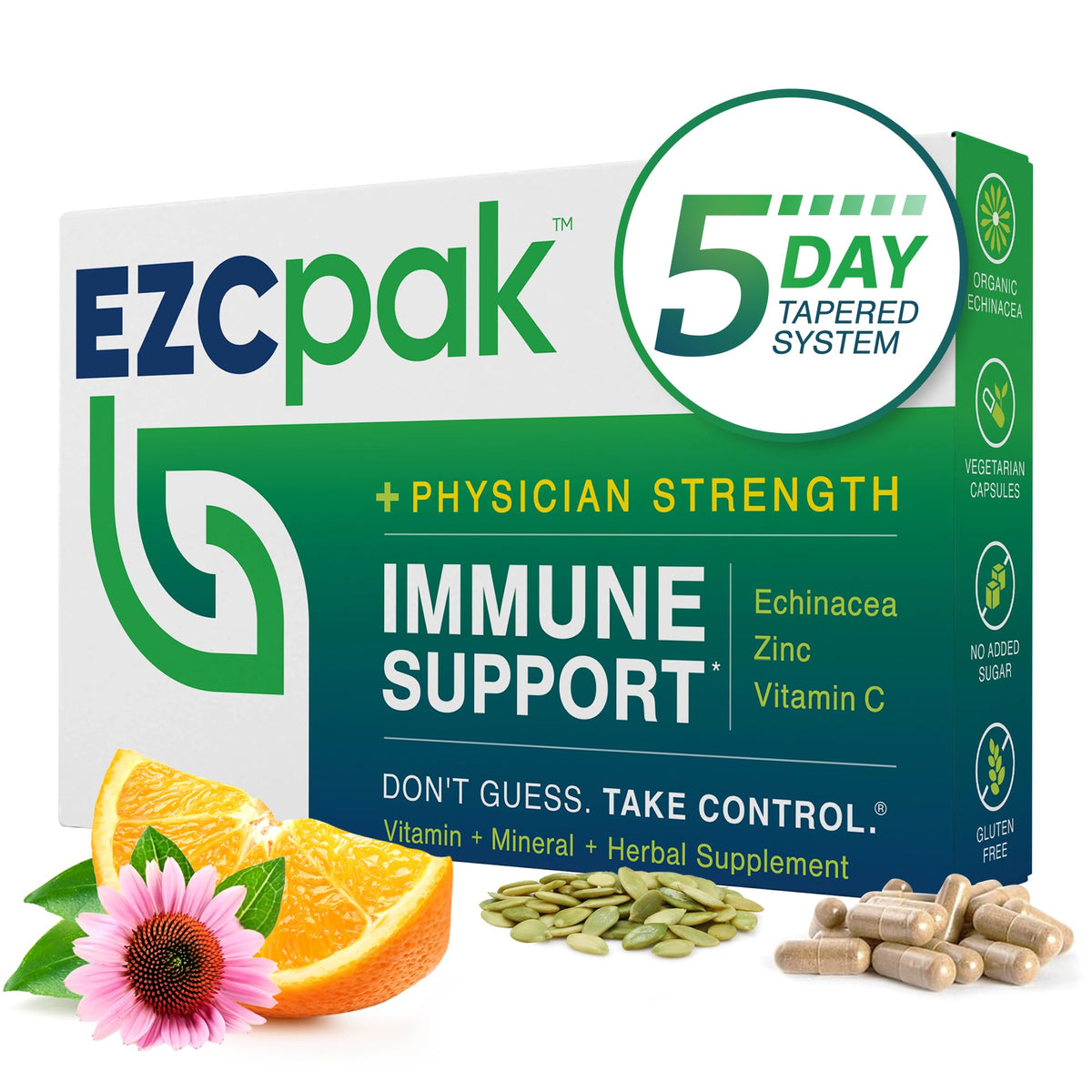 EZC Pak 5-Day Tapered Immune Support Booster - Vitamin Supplement
