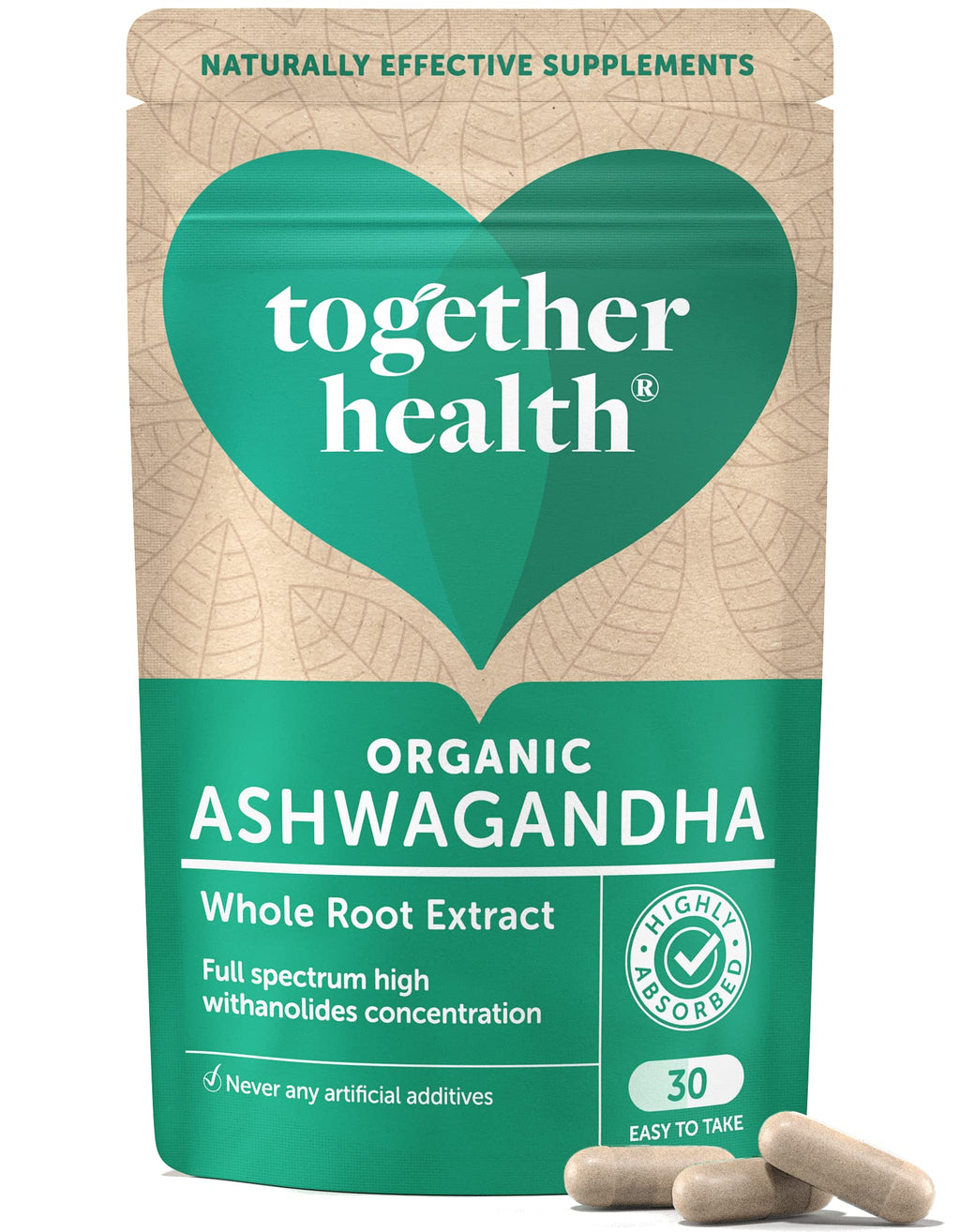 Together Organic Whole Herb Ashwagandha Capsule - 30 Capsules