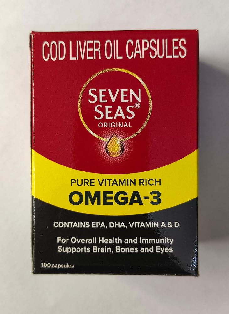 Seven Seas Cod Liver Oil High Strength with Vitamins D & E - 100 Capsules