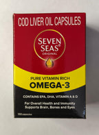 Seven Seas Cod Liver Oil High Strength with Vitamins D & E - 100 Capsules