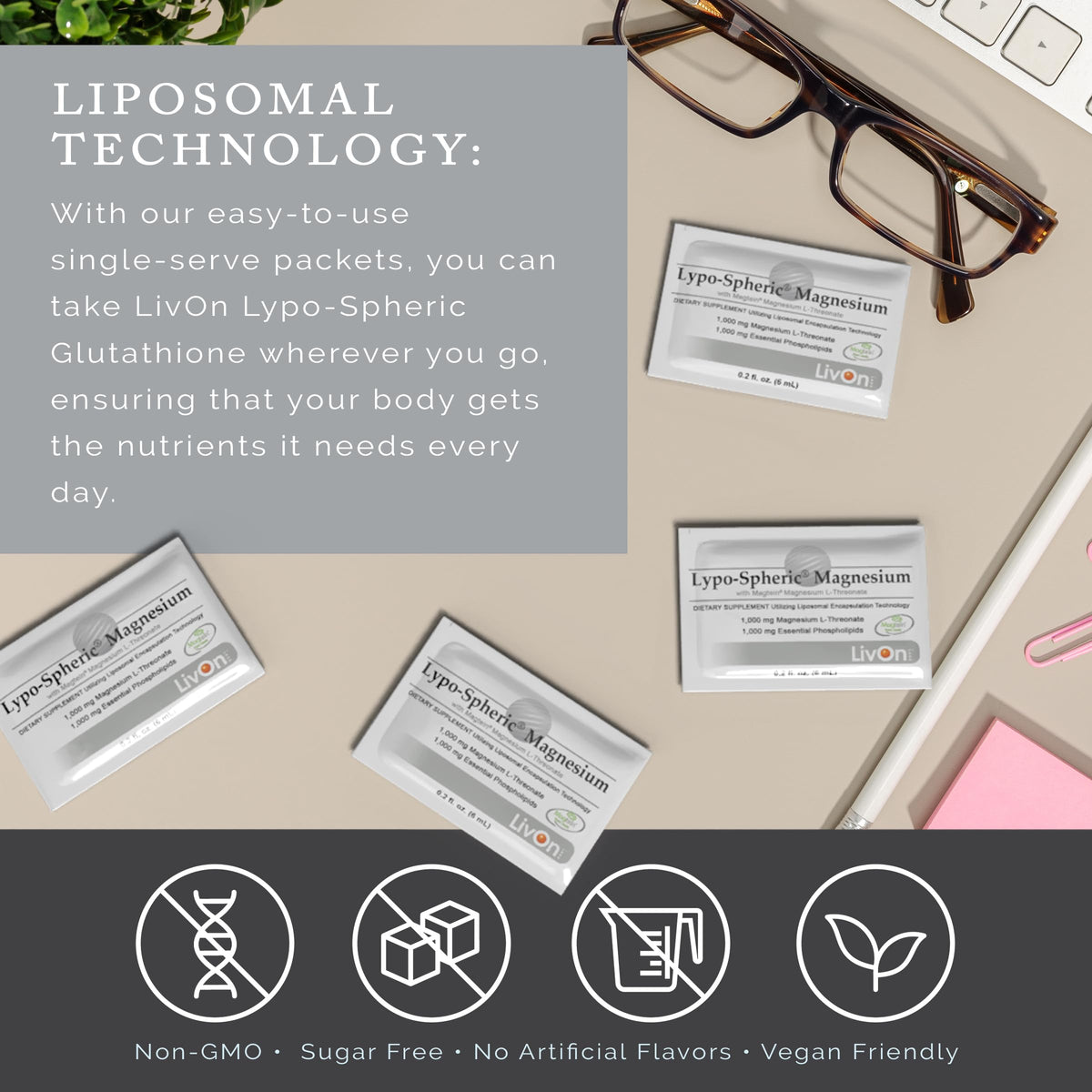LivOn Laboratories Liposomal Magnesium L-Threonate - 30 Packets - image 7
