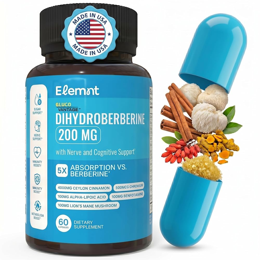 ELEMNT Dihydroberberine 200mg with GlucoVantage - 60 Capsules