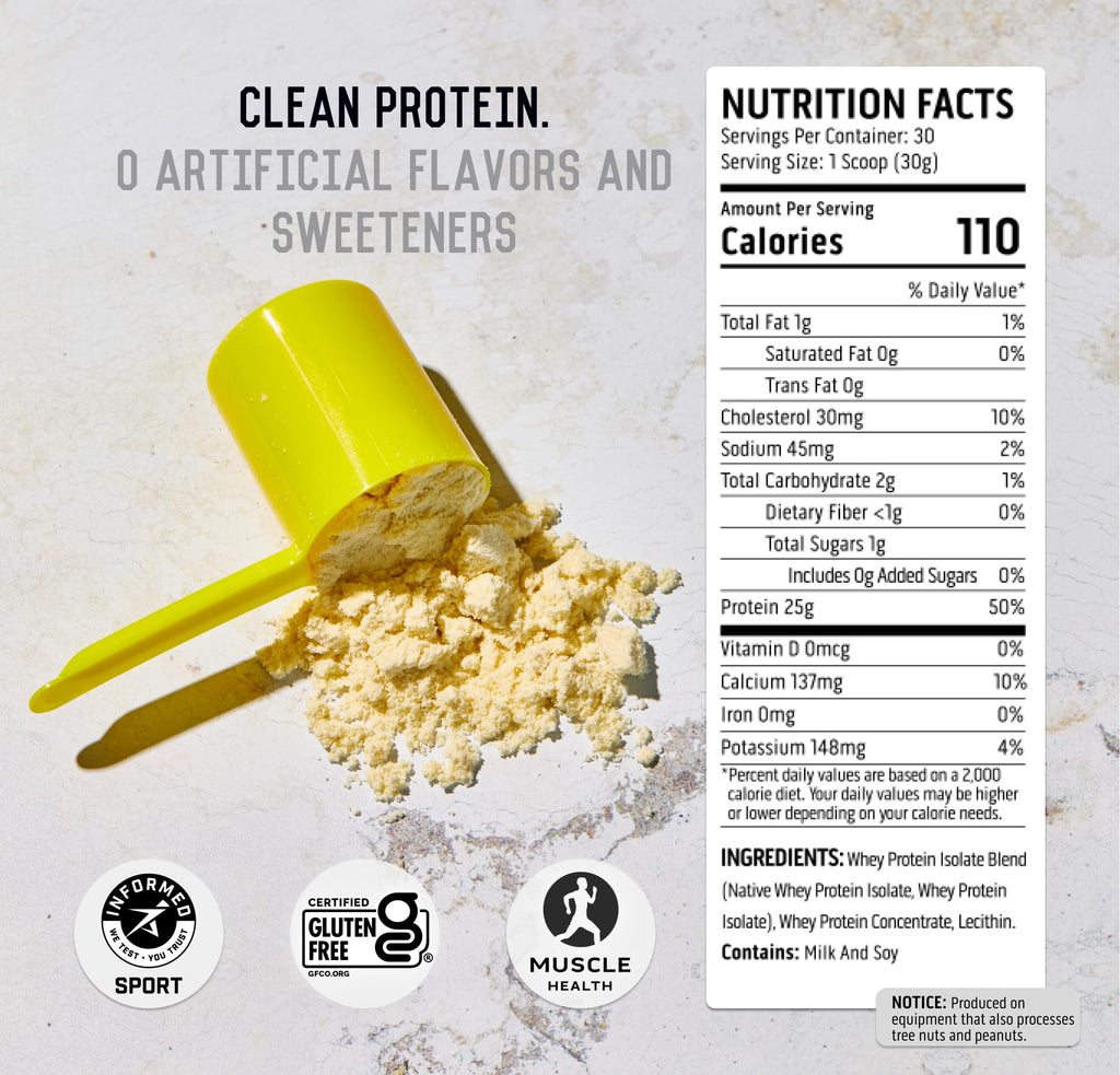 Ascent Whey Protein Powder - Post Workout Whey Protein Isolate