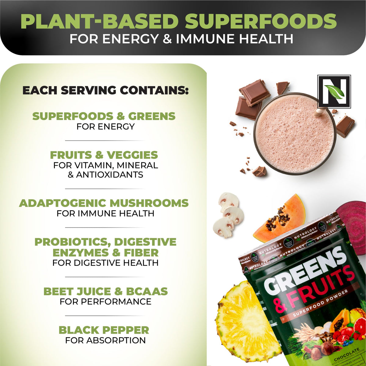 Nutrology Greens & Fruits-Naturally Sourced Fruits
