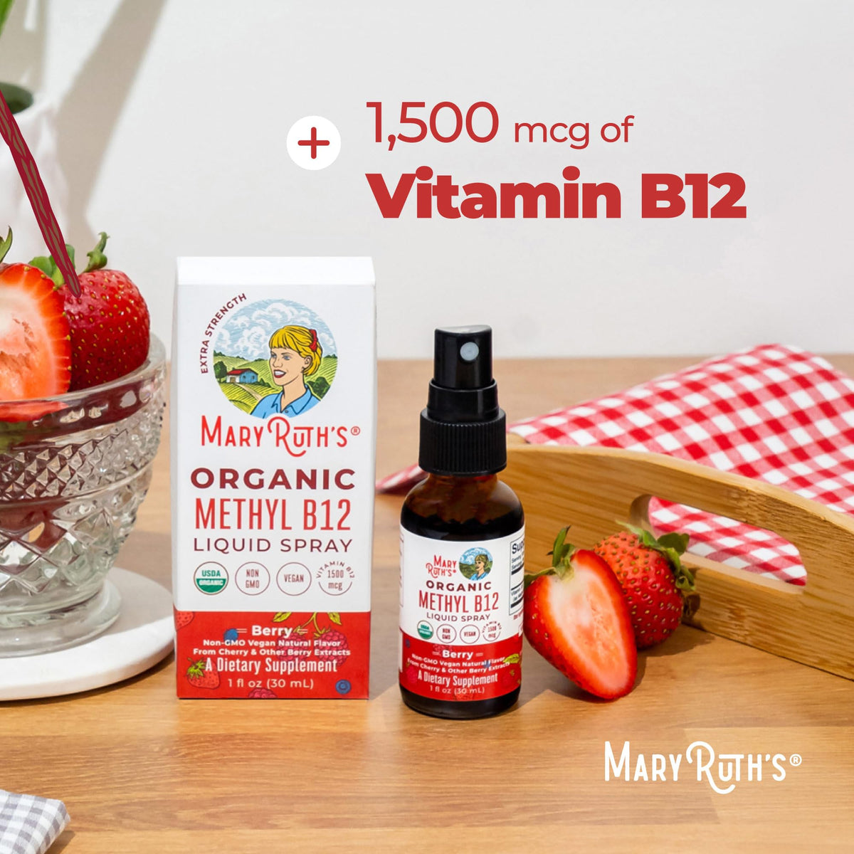MARYRUTH'S Organic Methyl B12 Spray 1,500 mcg - 1 Fl Oz - image 7
