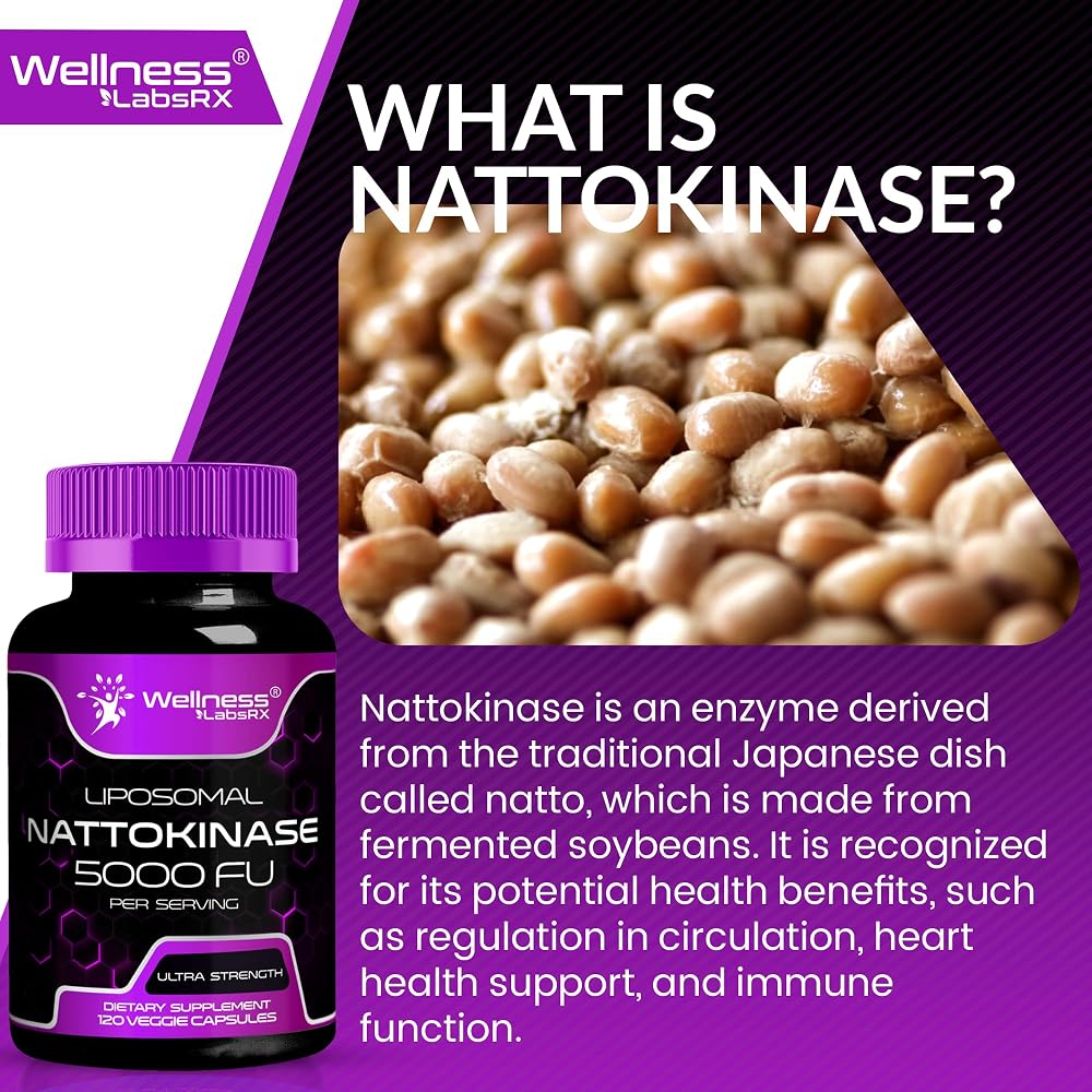 WELLNESS LABSRX Nattokinase Supplement 5000 FU - 120 Capsules - image 7