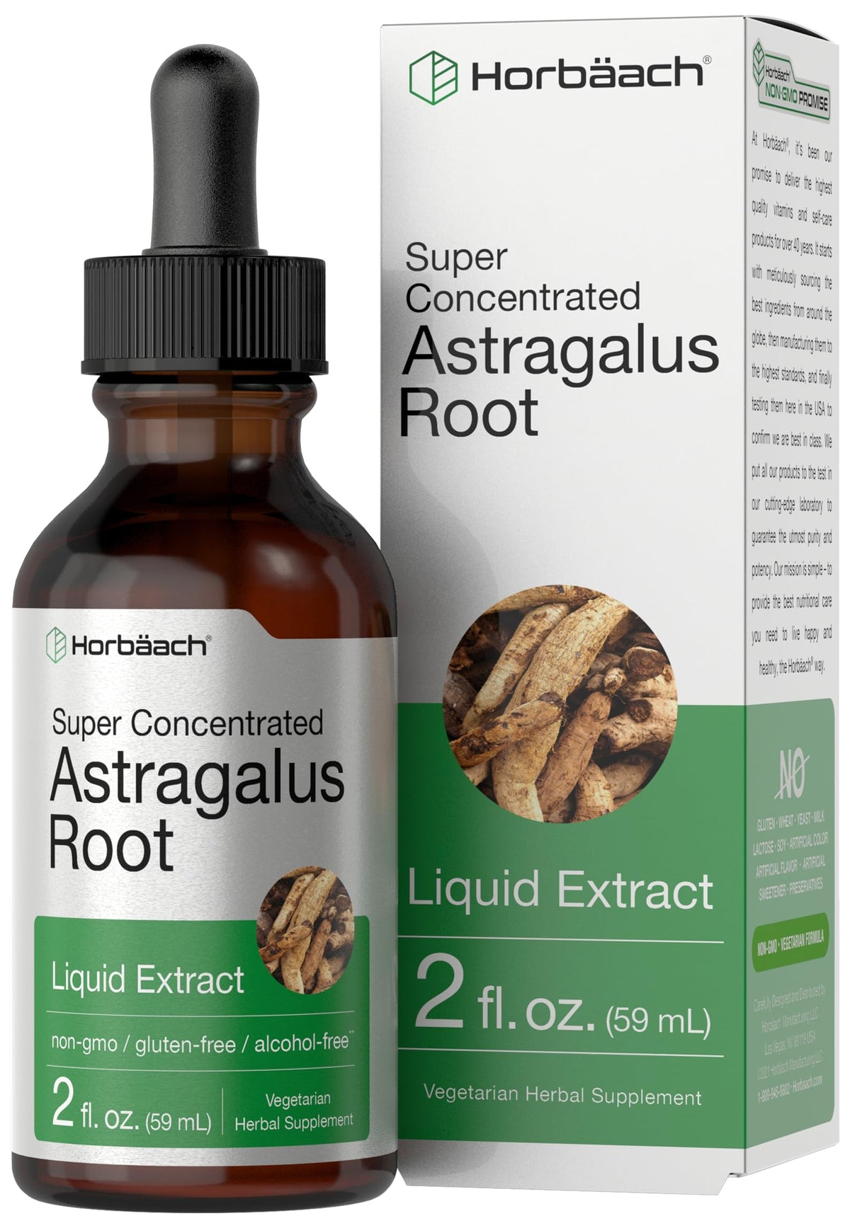Horbäach Astragalus Root Extract Liquid - 2 fl oz