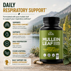 HerbaMe Mullein Leaf 1000mg Lung Support - 120 Capsules - image 4