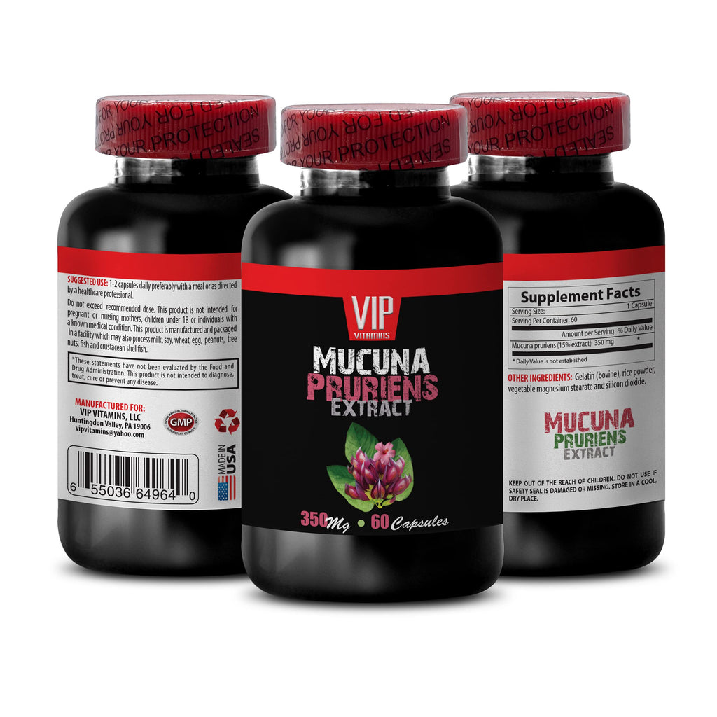 VIP Vitamins Mucuna Pruriens Extract Brain Support - 60 Capsules