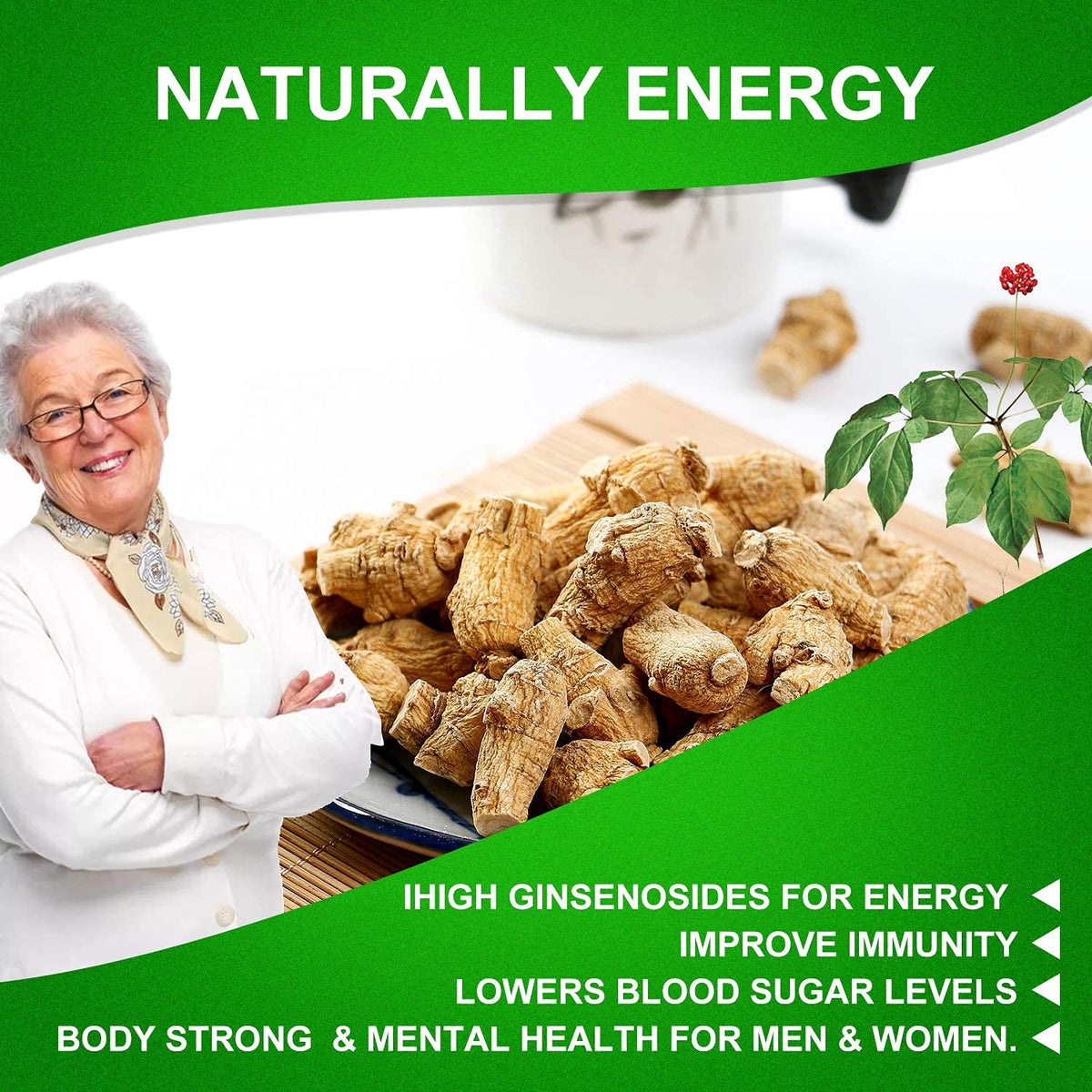 DABC OAK LAND American Ginseng Slices from Wisconsin