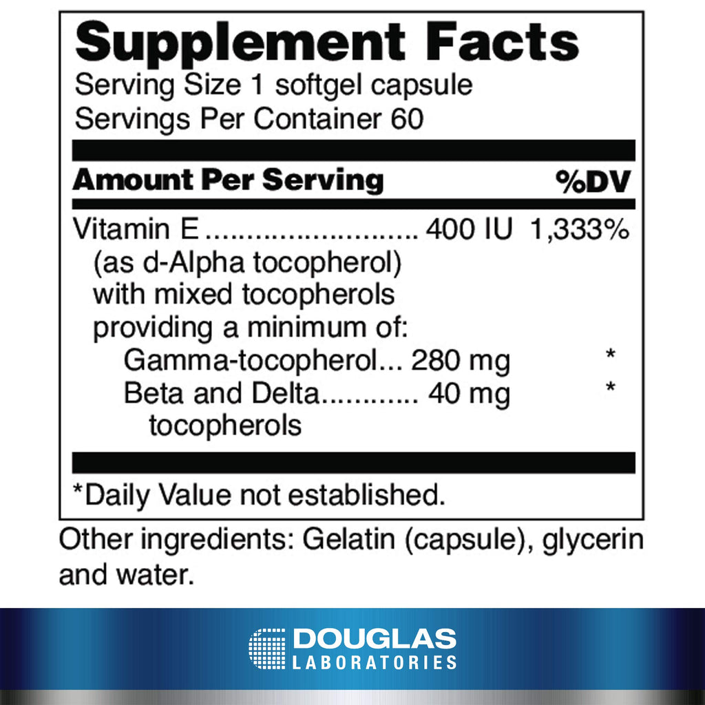 Douglas Laboratories Nutri E-400 Forte - 60 Capsules - image 2