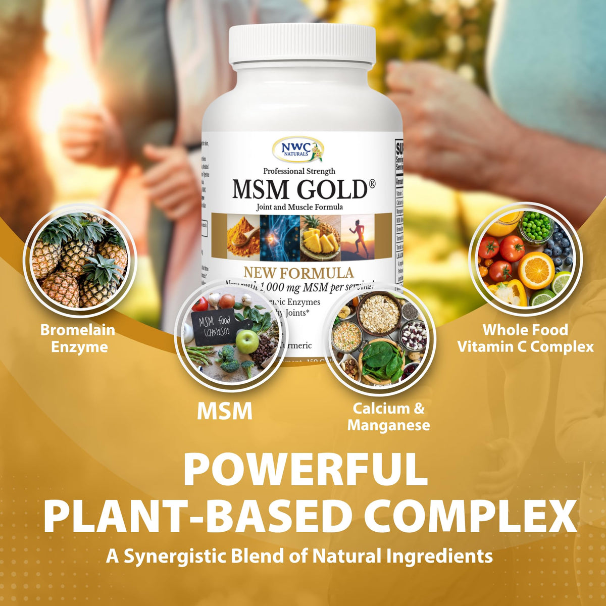 NWC Naturals MSM Gold 1000 mg Joint Support - 150 Capsules - image 5