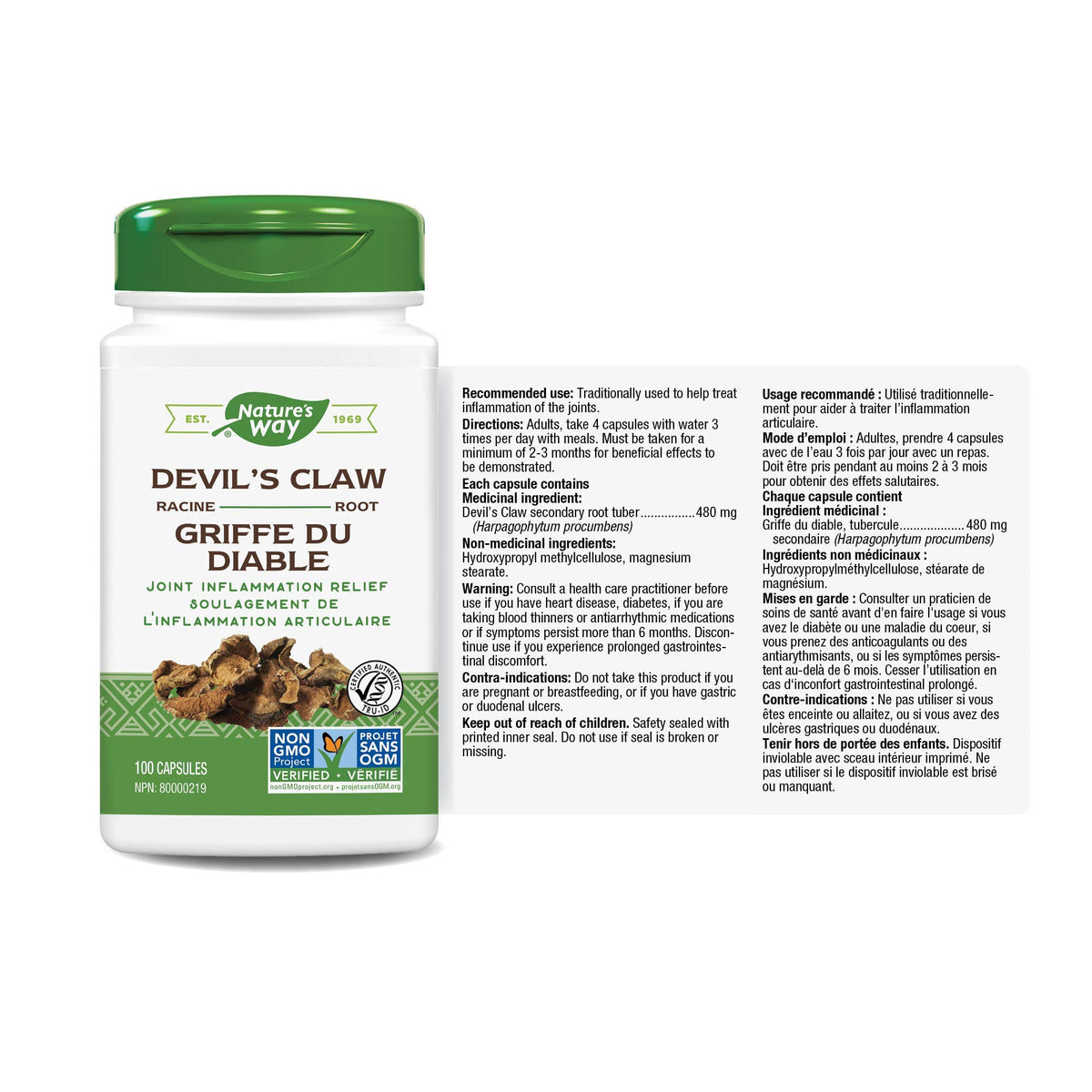 Natures Way Devils Claw Root - 100 Capsules - image 3