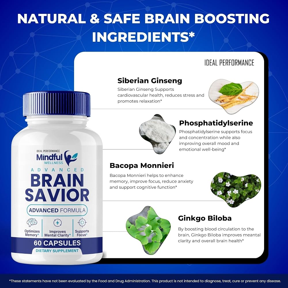 IDEAL PERFORMANCE Brain Savior Brain Health Support - 300 Capsules - image 6