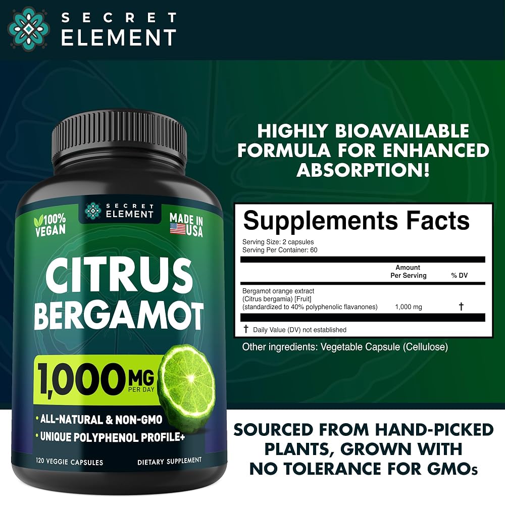 Secret Element Citrus Bergamot 1000MG Gummies&Capsules for Women