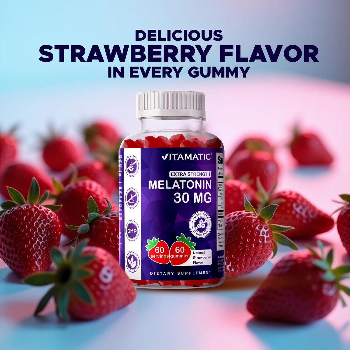 Vitamatic Extra Strength Melatonin 30 mg - 60 Gummies - image 5
