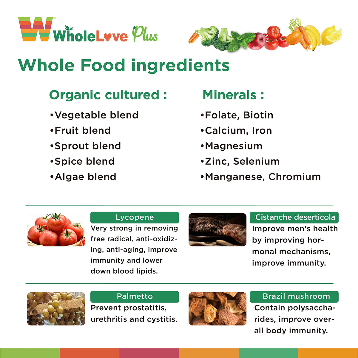 NOTO WholeLove Plus Women's Organic Whole Food Multivitamin - 60 Capsules - image 4