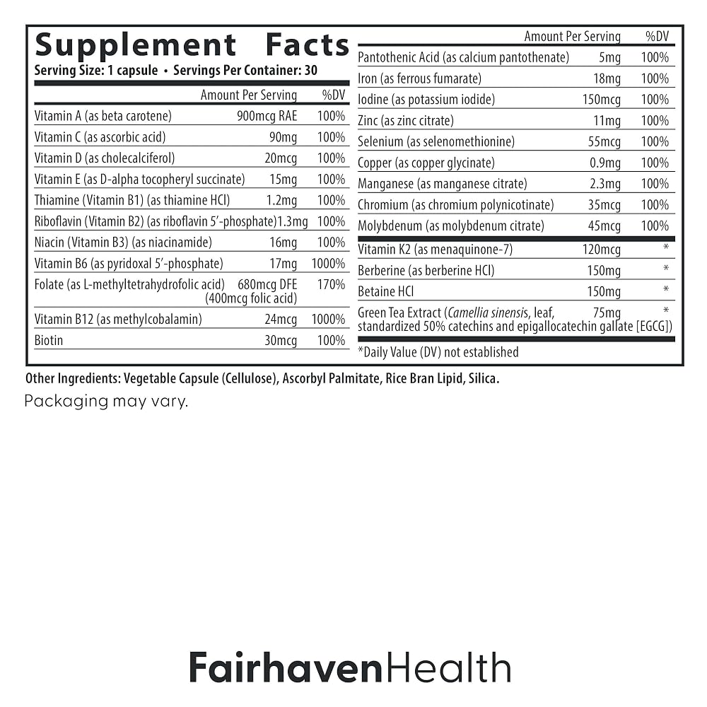 Fairhaven Health Menopause Multivitamin Essentials - 30 Capsules - image 2