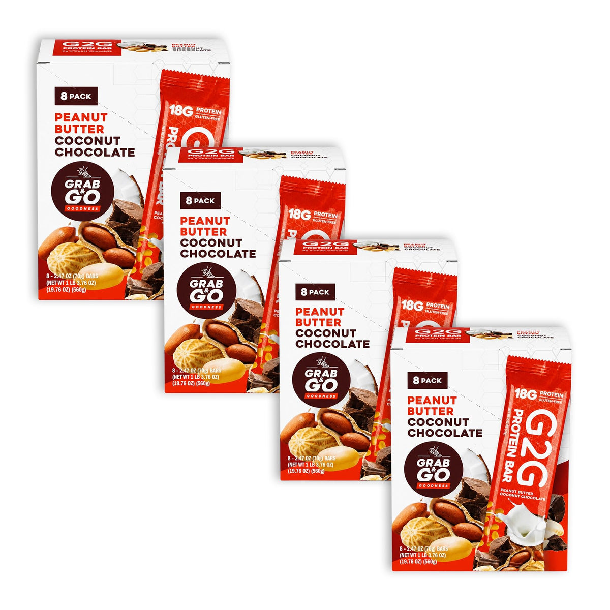G2G Protein Bar, Peanut Butter Coconut Chocolate Parent