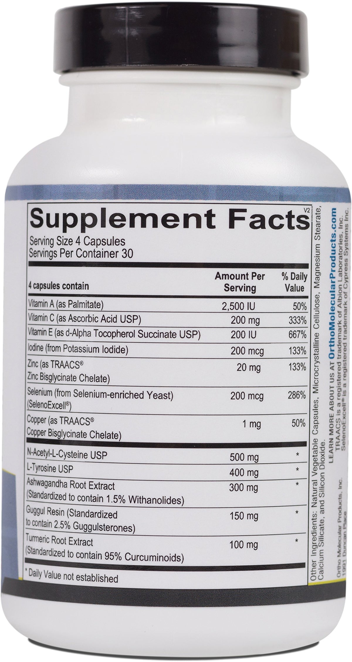 Ortho Molecular Thyrotain - 120 Capsules - image 2