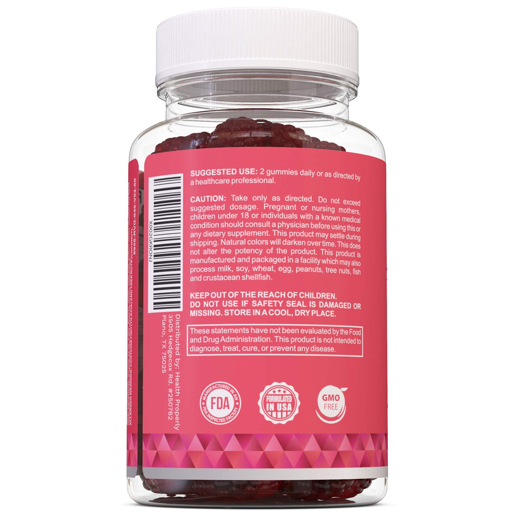 Health Properly Hair Gummies Plus with Biotin & Collagen - 60 Gummies - image 3