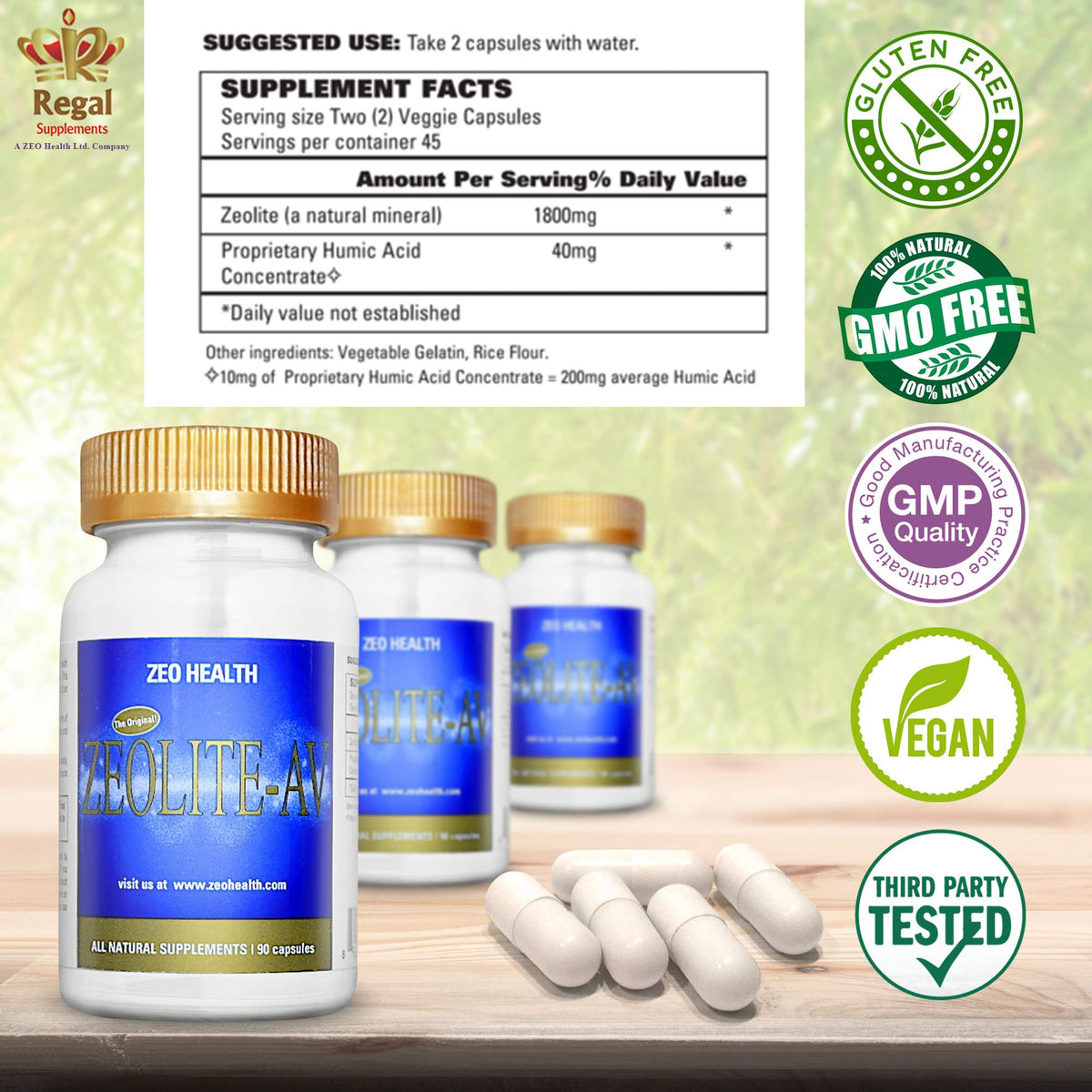 Zeo Health Zeolite-AV Capsules Immune Support - 90 Capsules - image 5