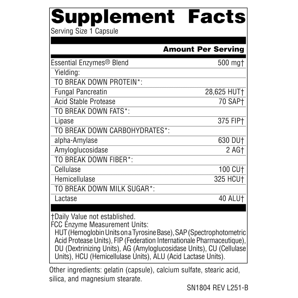 Source Naturals Daily Essential Enzymes, 500mg