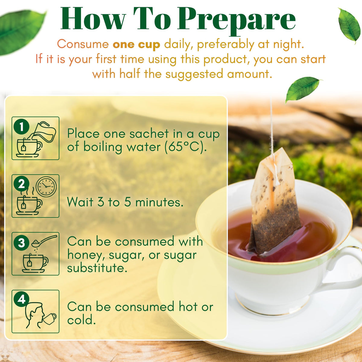 PIÑALIM Pineapple Herbal Tea Blend - 60 Tea Bags - image 5