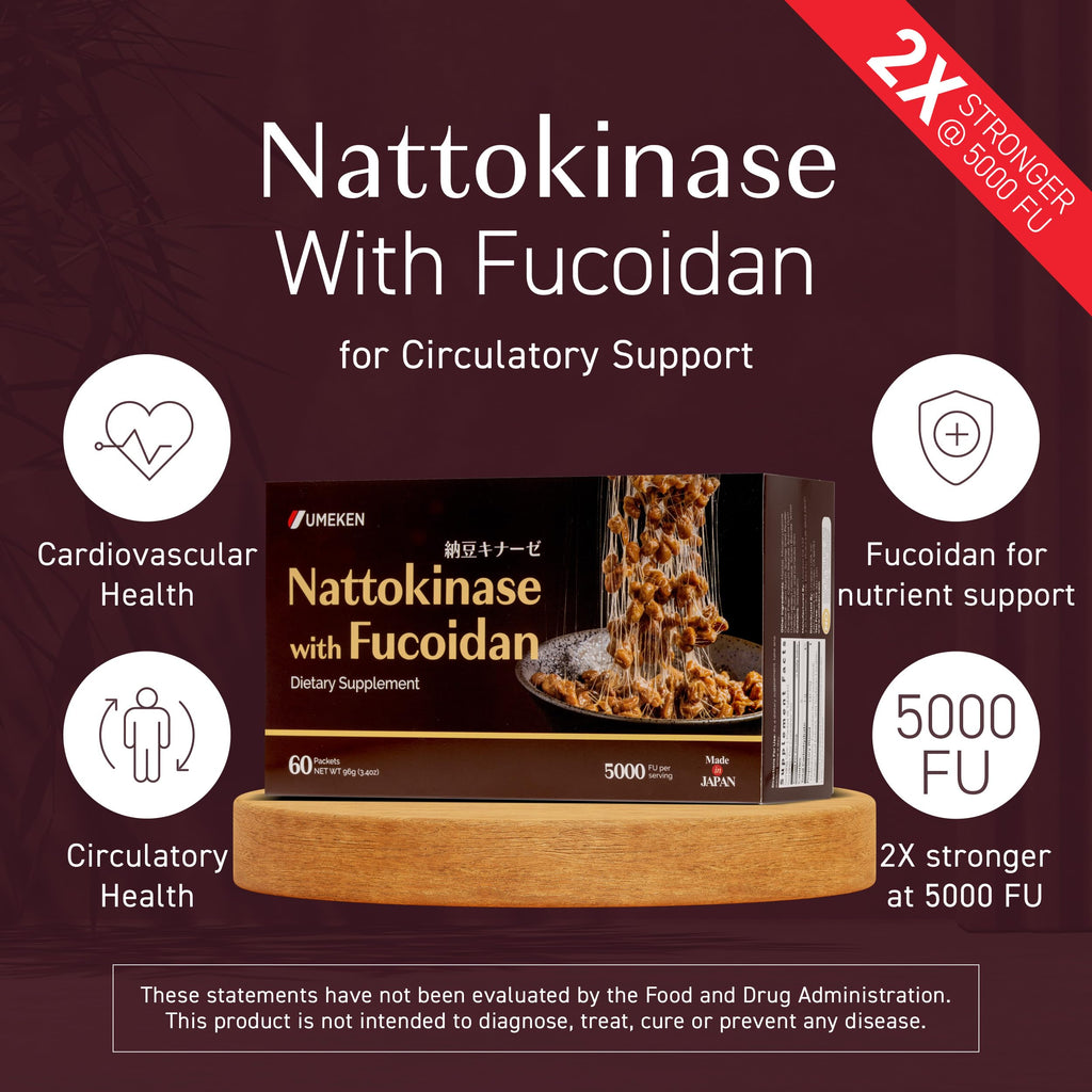 Umeken Nattokinase Plus Fucoidan 5000FU - 120 Tablets - image 2