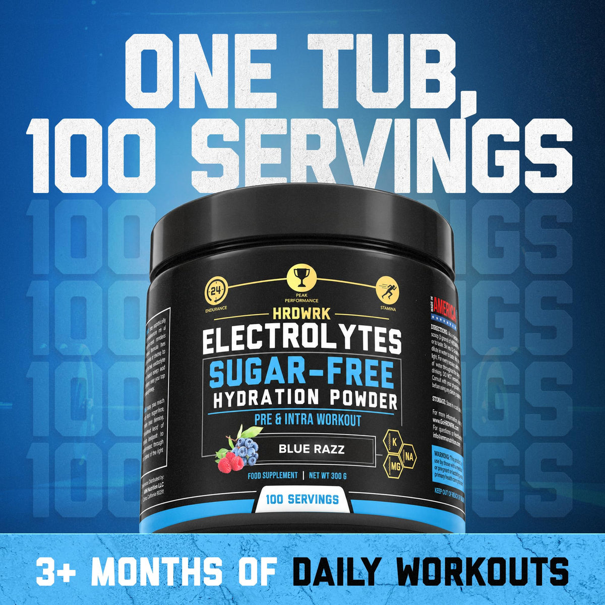 MMA Nutrition HRDWRK Electrolytes Powder with Magnesium