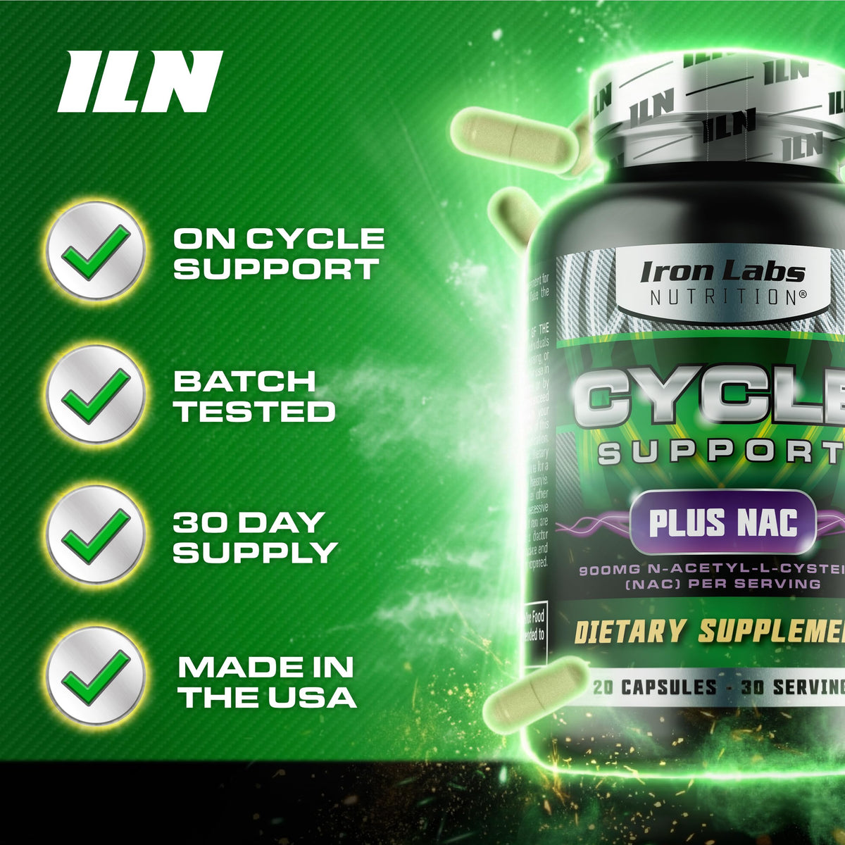 Iron Labs Nutrition Cycle Support Plus NAC - 120 Capsules - image 5