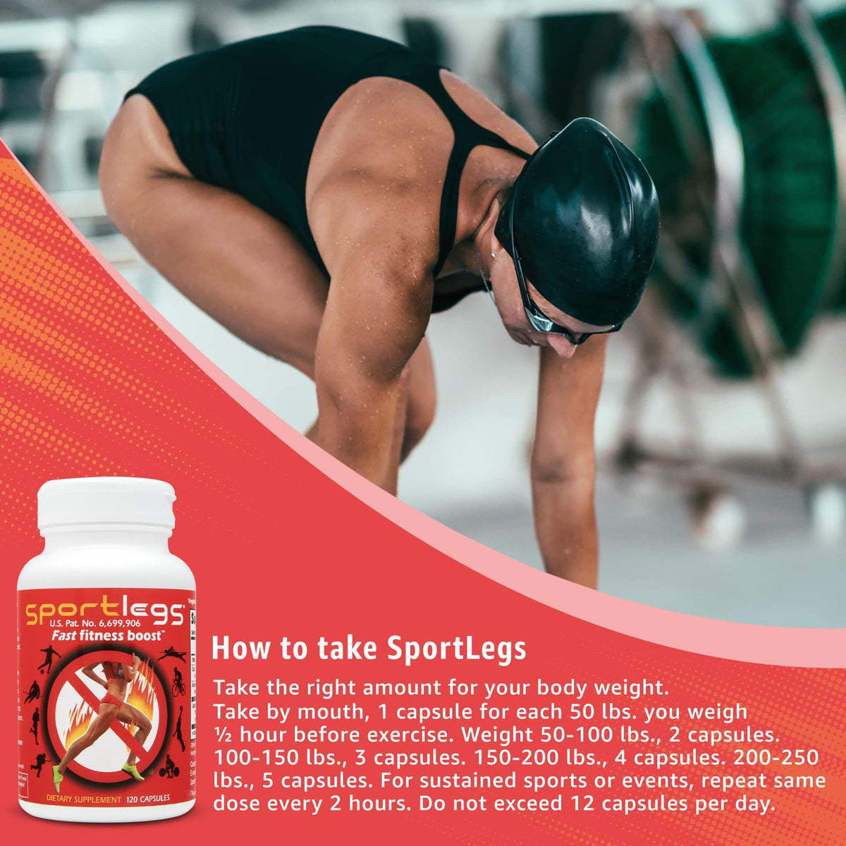 SPORTLEGS Lactate Fuel Pre-Workout Training Aid