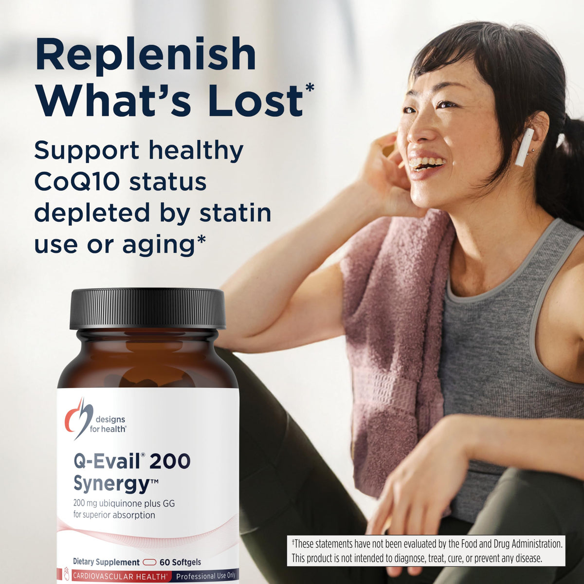 Designs for Health Q-Evail 200 CoQ10 with GG - 60 Softgels - image 3