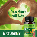 Naturelo Capsules iron 25Mg vitamin C gentle On The Stomach