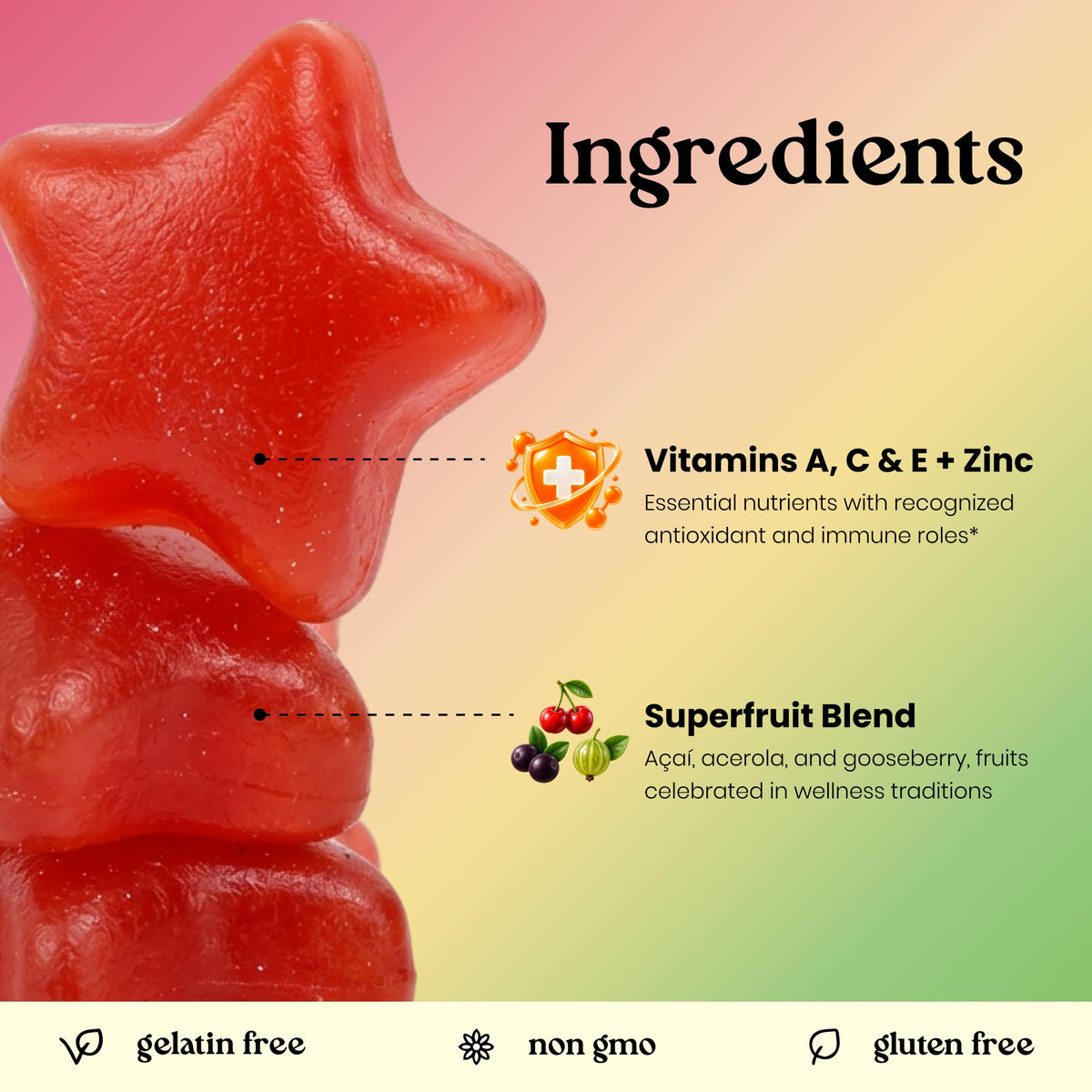 Vita Globe Superfood Gummies for Immune & Antioxidant Support - 60 Gummies - image 3