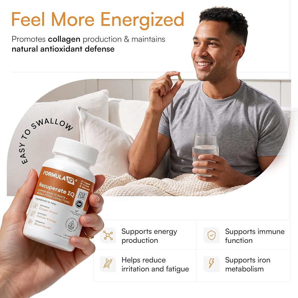 FIQ Recuperate IQ Copper Supplement - 60 Capsules - image 4