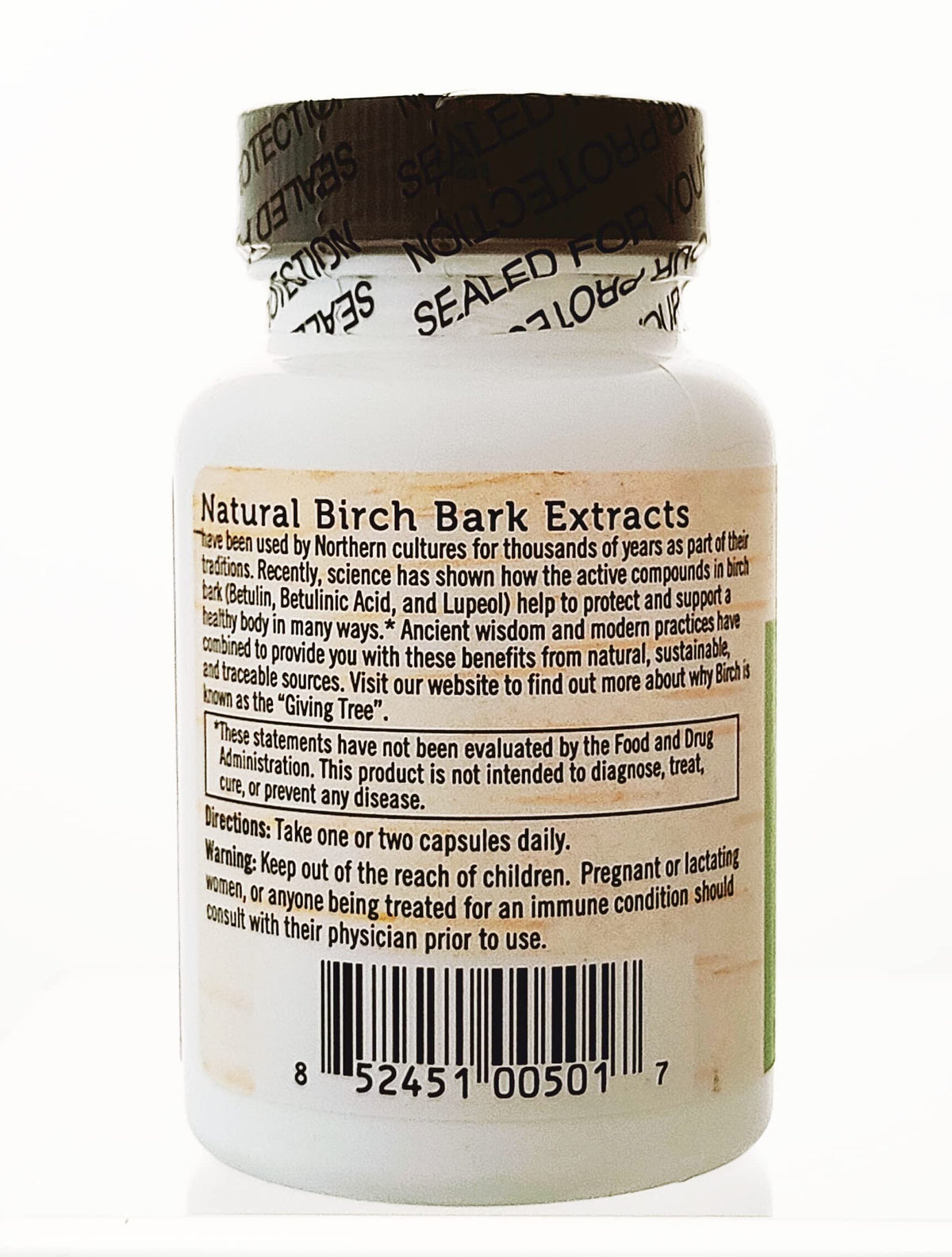 Betula Botanicals Birch Bark Betulin Extract - 60 Capsules - image 2