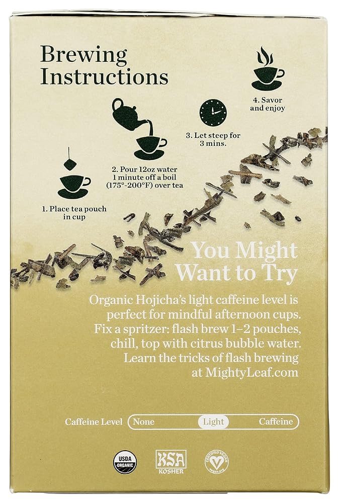 Mighty Leaf Organic Hojicha Green Tea - 15 Count - image 4