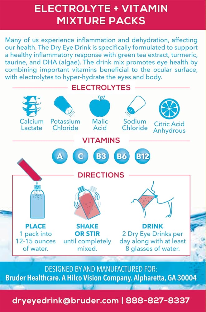 The Dry Eye Drink Mixed Berry Electrolyte Powder - 20 Packets - image 3